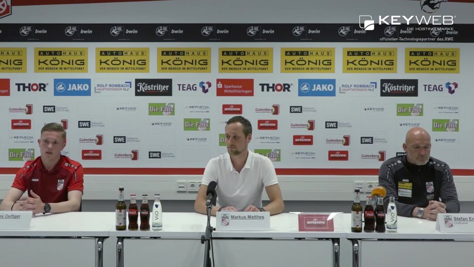 Pressekonferenz vor dem Spiel gegen SG Sonnenhof Großaspach