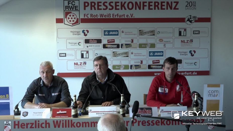 FC Rot-Weiß Erfurt vs. FC Erzgebirge Aue nach dem Spiel
