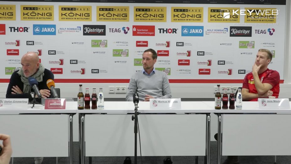 Pressekonferenz vor dem Spiel FC Rot-Weiß vs. VfR Aalen