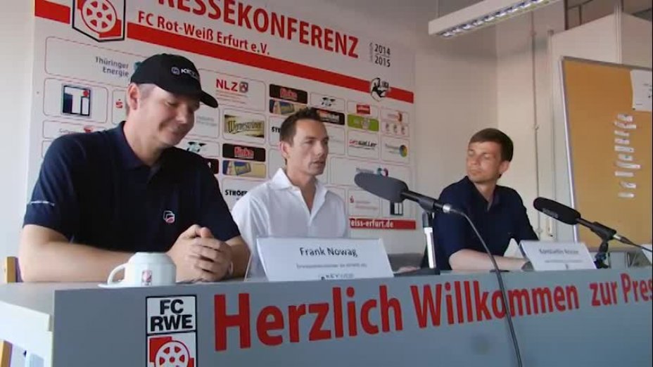 Die "nicht ganz ernst gemeinte "Pressekonferenz 02.07.2015: FC Rot-Weiß Erfurt stellt sich Sponsorenteams